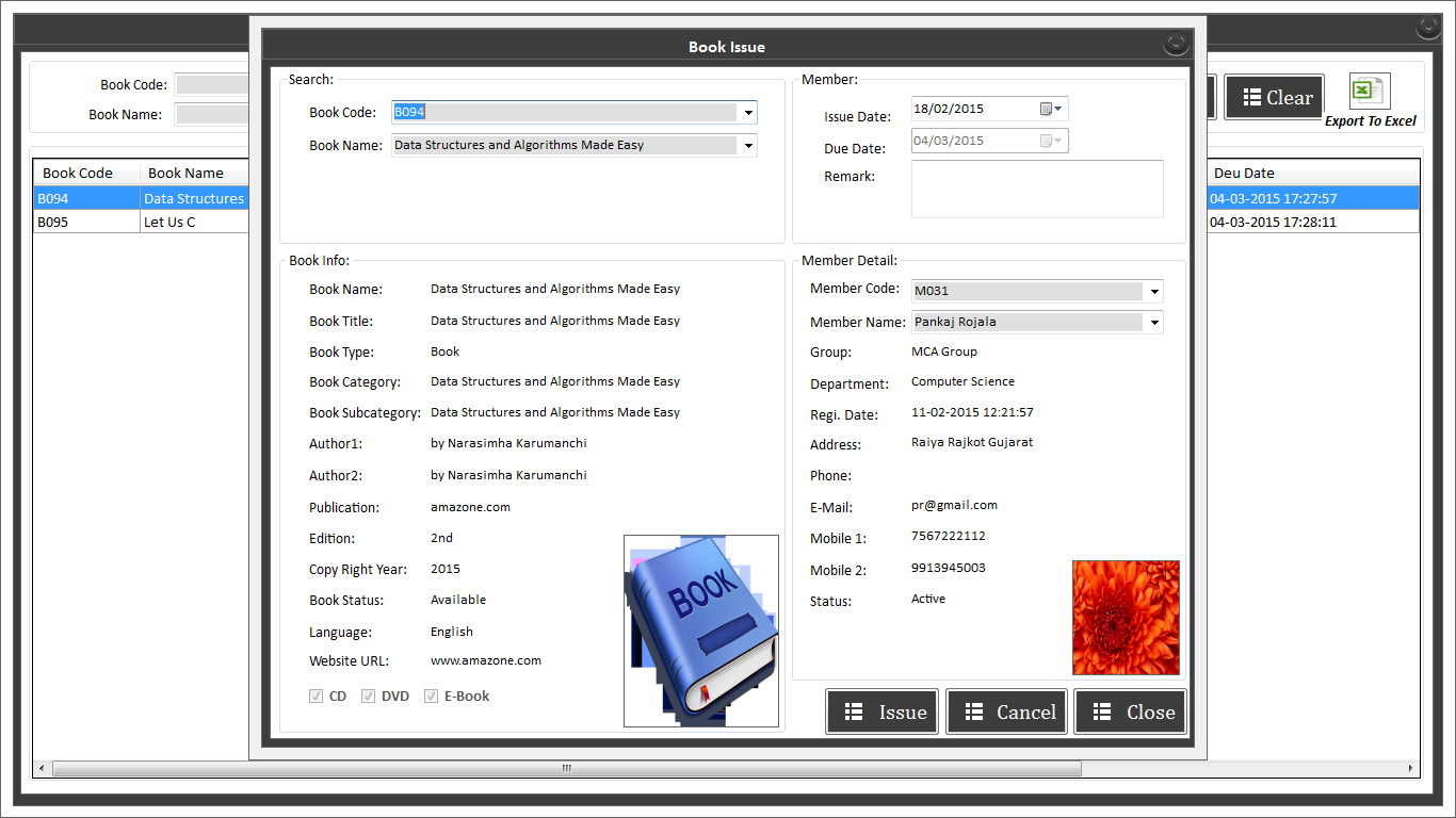 Library Management System Software with book issue